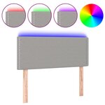vidaXL Tête de lit à LED Gris clair 90x5x78/88 cm Tissu