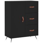 vidaXL Buffet noir 69 5x34x90 cm bois d'ingénierie