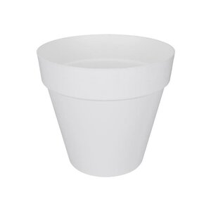 Pot de fleurs rond avec roues Loft Urban Ø 40 cm - Blanc