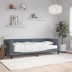 vidaXL Lit de jour avec matelas gris foncé 80x200 cm velours