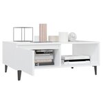 vidaXL Table basse blanc 90x60x35 cm bois d'ingénierie