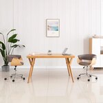 Vidaxl chaises pivotantes à manger lot de 2 taupe tissu
