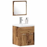 vidaXL Ensemble de mobilier de salle de bain 3 Pièces Bois Ancien