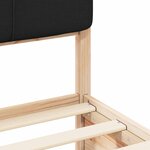 vidaXL Cadre de lit avec tête de lit rembourrée Noir 100 x 200 cm