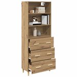 vidaXL Haut Armoire avec tiroir Chêne artisanal 69 5 x 32 5 x 180 cm