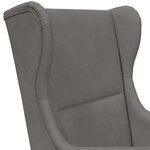 vidaXL Fauteuil Gris foncé Velours