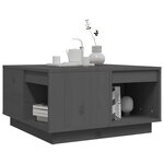 vidaXL Table basse Gris 60x61x32 5 cm Bois massif de pin