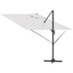 vidaXL Parasol de patio Sable Auvent en polyester 3m Hauteur réglable