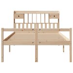 vidaXL Lit bibliothèque sans matelas 140x200 cm bois massif de pin