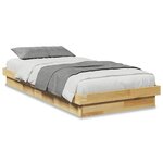 vidaXL Cadre de lit sans matelas 90x190 cm bois massif de chêne