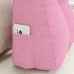 vidaXL Coussin de Dos Rose 45 x 24 x 50 cm tissu