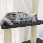 vidaXL Arbre à chat avec griffoirs en sisal Gris foncé 155 cm