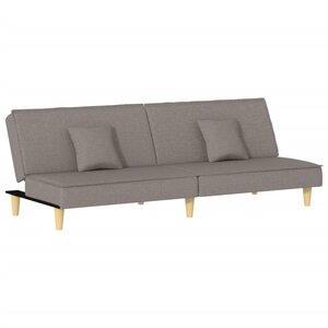 vidaXL Canapé-lit taupe tissu