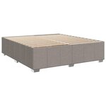 vidaXL Sommier à lattes de lit avec matelas Taupe 180x200 cm Tissu