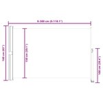 vidaXL Auvent latéral rétractable de patio 160 x 300 cm Noir