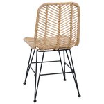 vidaXL Chaise de salle à manger 2 Pièces Naturel 44 x 47 x 85 cm