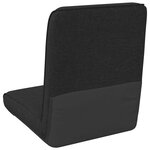vidaXL Fauteuil de sol ajustable Noir Tissu