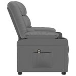 vidaXL Fauteuil inclinable électrique Gris Similicuir