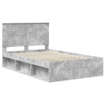 vidaXL Cadre de lit Béton 120 x 200 cm Bois de pin massif