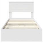 vidaXL Lit de Rangement Blanc 75 x 190 cm Bois d'ingénierie