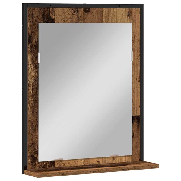 vidaXL Miroir Bois ancien 50 x 12 x 60 cm Verre et Bois Ingénierie