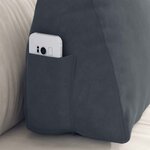 vidaXL Coussin de Dos Gris foncé 60 x 20 x 50 cm