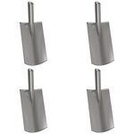 vidaXL Tête de pelle 4 Pièces Argent 43 x 17 cm Acier enduit de poudre