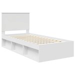 vidaXL Cadre de lit Blanc 90 x 190 cm Bois de pin massif