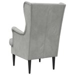 vidaXL Fauteuil Gris clair Velours