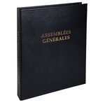 Reliure Registre 32x26cm 4 Anneaux Avec Recharge De 100 Feuillets - Assemblées Générales - Noir - Exacompta
