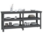 vidaXL Banc de travail Gris 181x50x80 cm Bois de pin massif