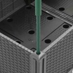 vidaXL Jardinière avec treillis gris clair 200x160x142 5 cm PP