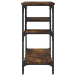 vidaXL Table console avec étagères chêne fumé 100x35x75 cm