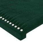 vidaXL Tête de lit à LED Vert foncé 100x5x118/128 cm Velours