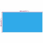 vidaXL Couverture de piscine Bleu 400 x 200 cm PE