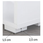 Étagère Bibliothèque sur pied ou murale 7 compartiments à 4 variantes coloris Chêne et Blanc
