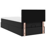 vidaXL Cadre de lit ottoman avec matelas noir 80x200 cm similicuir