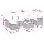 vidaXL Salon de jardin avec coussins 8 Pièces beige résine tressée