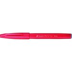 Stylo feutre sign pen ses15 pte brush flexible rouge x 10 pentel