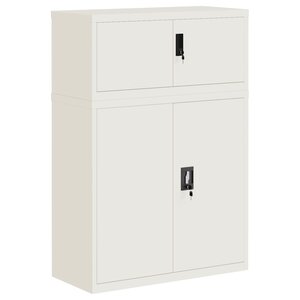 vidaXL Classeur blanc 90x40x130 cm acier