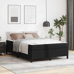 vidaXL Cadre de lit avec matelas Noir 140 x 190 cm Faux cuir