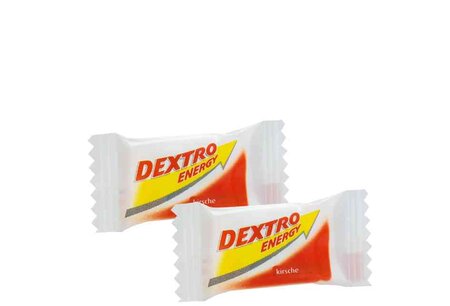 Minis sachets de glucose Dextro Energy cerise,contenu: 300 HELLMA