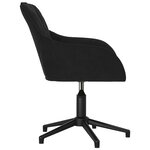 Chaise fauteuil siège pivotante de bureau informatique étude velours noir 02_0024164