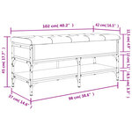 vidaXL Banc à chaussures chêne sonoma 102x42x45 cm bois d'ingénierie