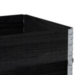 vidaXL Jardinière noir 80x60 cm bois massif de pin
