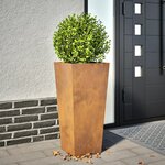 vidaXL Jardinière 35x35x75 cm acier corten