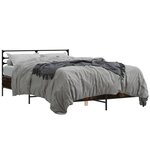 vidaXL Cadre de lit sans matelas chêne fumé 120x190 cm