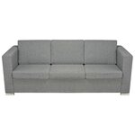 vidaXL Ensemble de canapés deux pièces Tissu Gris clair