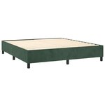 vidaXL Sommier à lattes de lit et matelas Vert foncé 160x200cm Velours