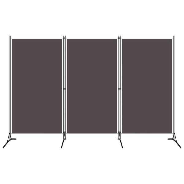 vidaXL Cloison de séparation 3 panneaux Anthracite 260x180 cm
